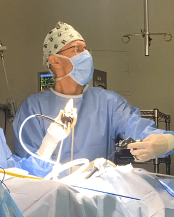 Dr. Milan Milovancev performs a surgical procedure at Boundary Bay Veterinary Specialty Hospital, where advanced surgical techniques are used to support pets requiring specialized care.